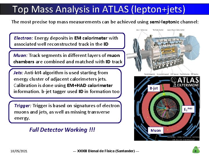 Top Mass Analysis in ATLAS (lepton+jets) The most precise top mass measurements can be