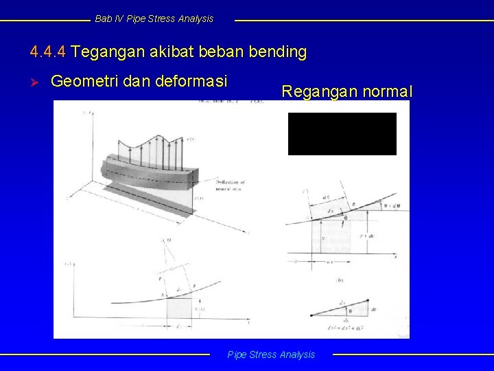 Bab IV Pipe Stress Analysis 4. 4. 4 Tegangan akibat beban bending Ø Geometri