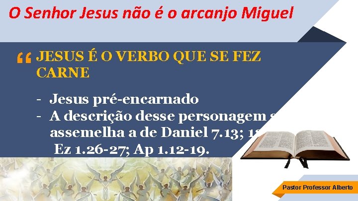 O Senhor Jesus não é o arcanjo Miguel “ JESUS É O VERBO QUE