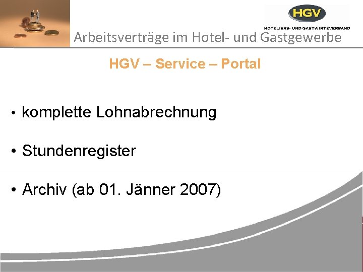 Arbeitsverträge im Hotel- und Gastgewerbe HGV – Service – Portal • komplette Lohnabrechnung •
