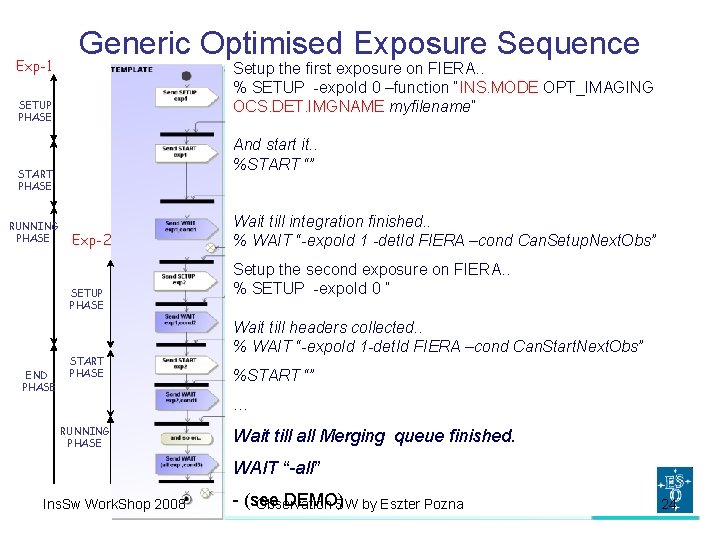 Exp-1 Generic Optimised Exposure Sequence Setup the first exposure on FIERA. . % SETUP