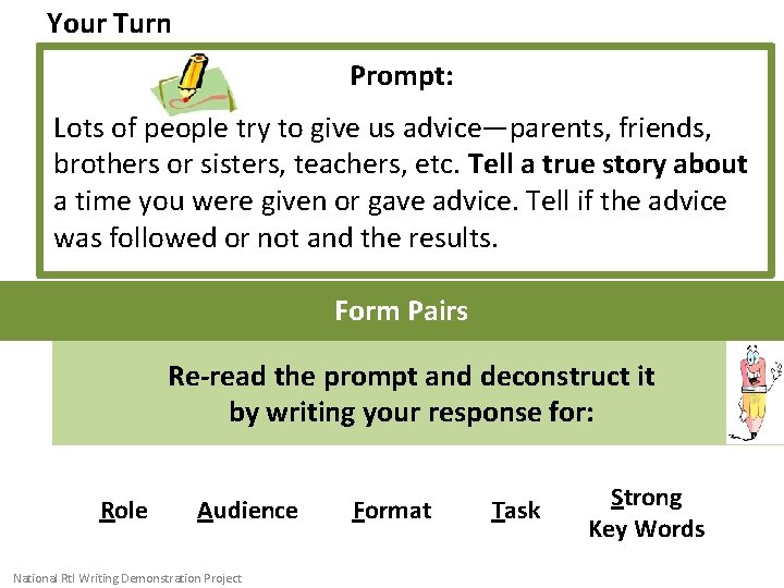 Your Turn Prompt: Lots of people try to give us advice—parents, friends, brothers or