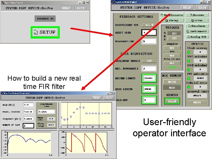 How to build a new real time FIR filter User-friendly operator interface 