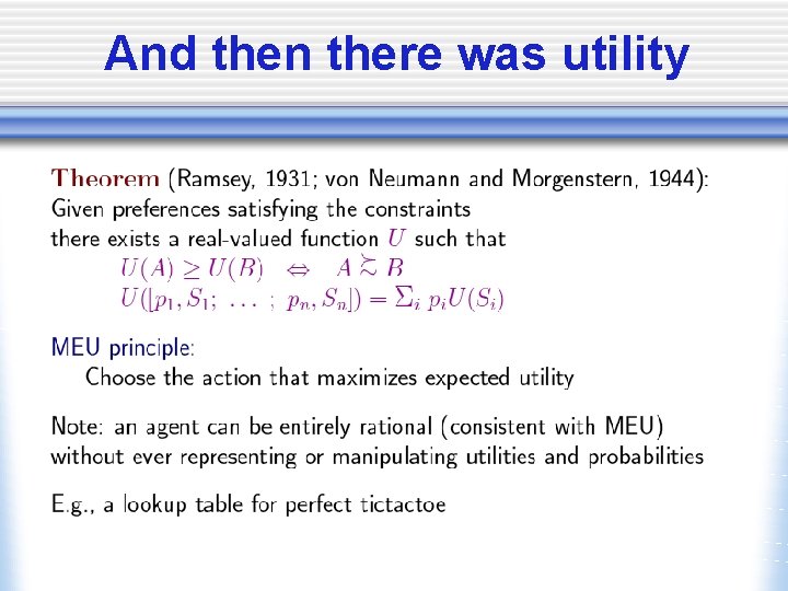And then there was utility 