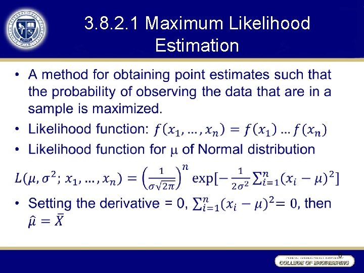3. 8. 2. 1 Maximum Likelihood Estimation • 8 