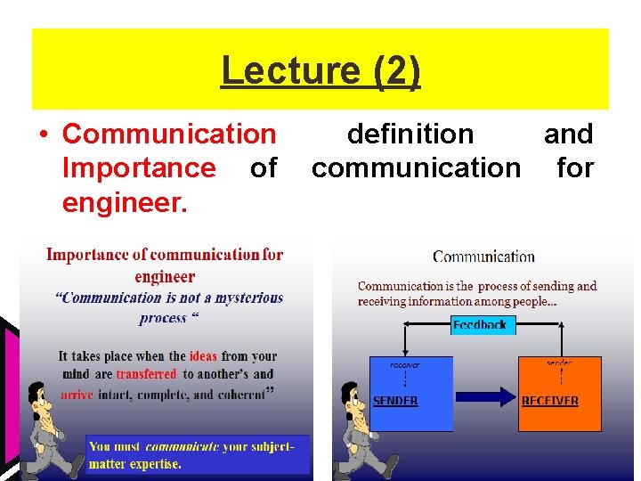 Lecture (2) • Communication Importance of engineer. definition and communication for 