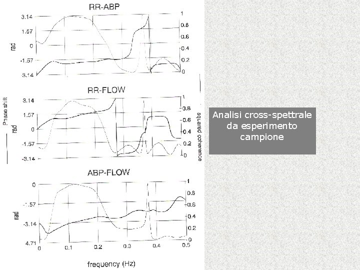 Analisi cross-spettrale da esperimento campione 
