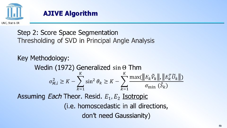 AJIVE Algorithm UNC, Stat & OR 59 