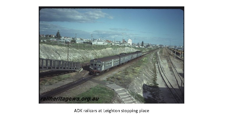 ADK railcars at Leighton stopping place 