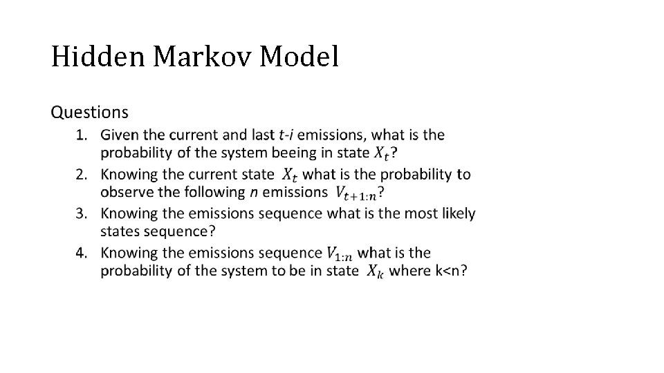Hidden Markov Model • 