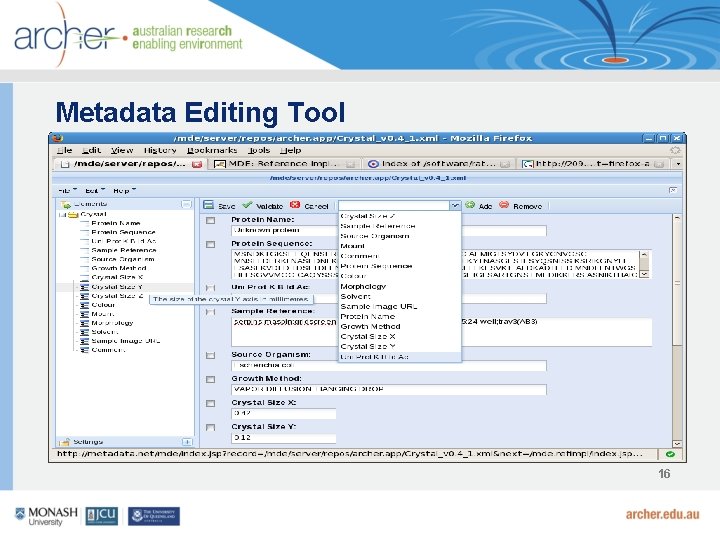 Metadata Editing Tool 16 