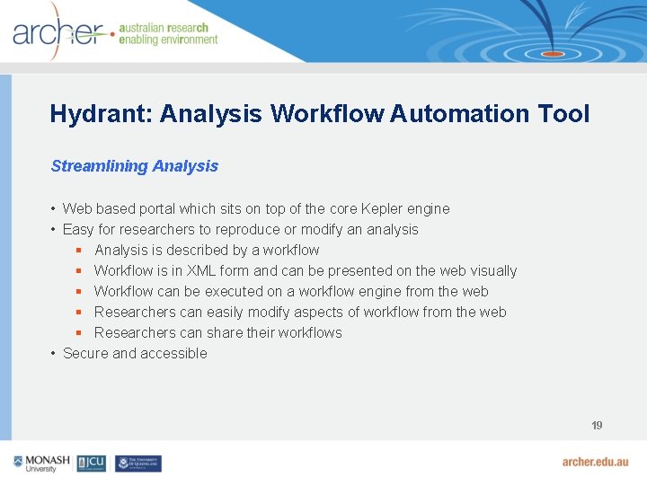 Hydrant: Analysis Workflow Automation Tool Streamlining Analysis • Web based portal which sits on