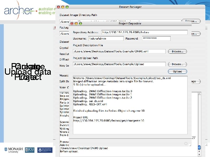 Package Create Upload data Project Data 27 