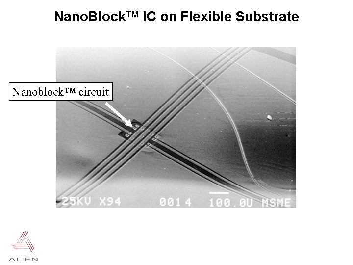 Nano. Block. TM IC on Flexible Substrate Nanoblock™ circuit 