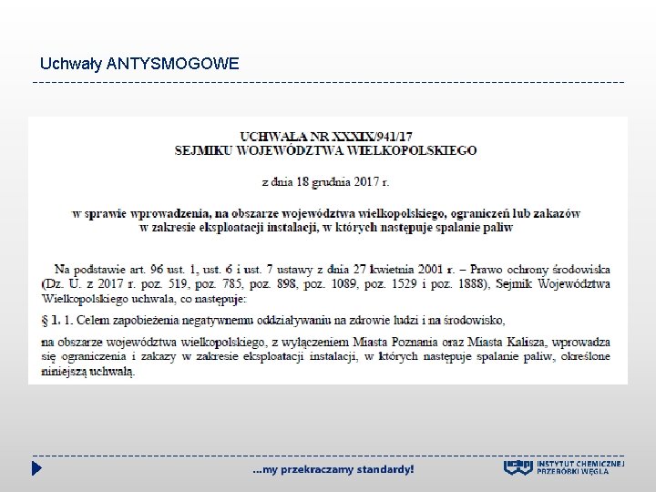 Uchwały ANTYSMOGOWE 
