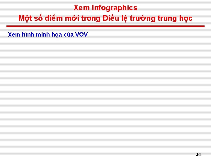 Xem Infographics Một số điểm mới trong Điều lệ trường trung học Xem hình