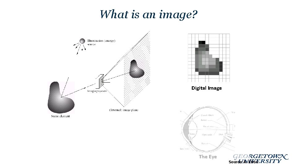 What is an image? Digital Image The Eye Source: A. Efros 