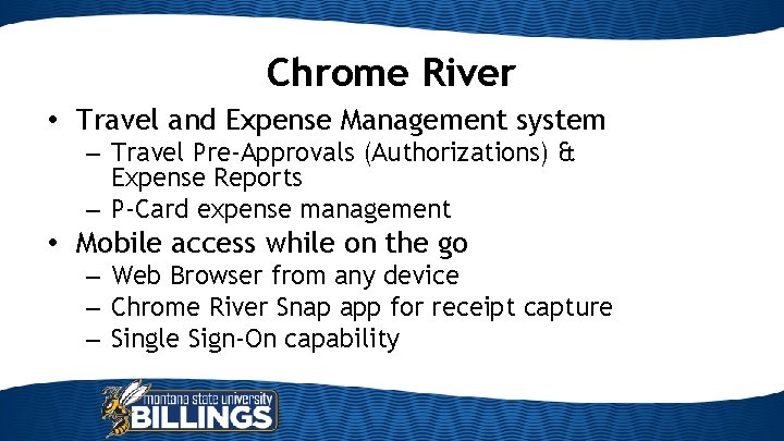 Chrome River • Travel and Expense Management system – Travel Pre-Approvals (Authorizations) & Expense