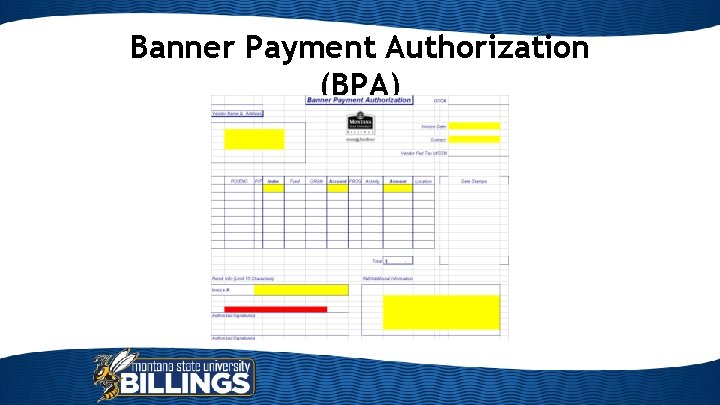 Banner Payment Authorization (BPA) 