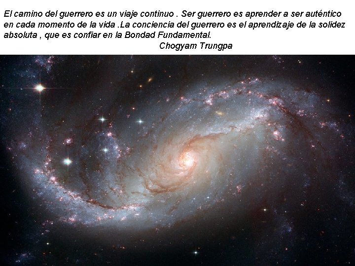 El camino del guerrero es un viaje continuo. Ser guerrero es aprender a ser