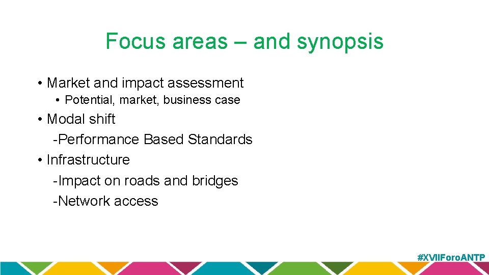 Focus areas – and synopsis • Market and impact assessment • Potential, market, business