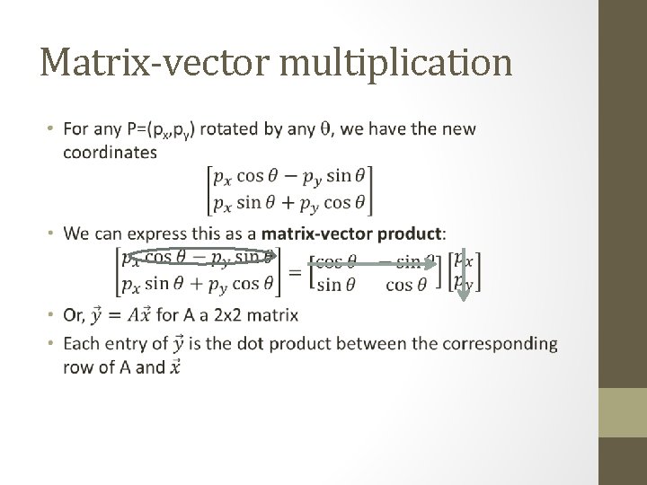 Matrix-vector multiplication • 
