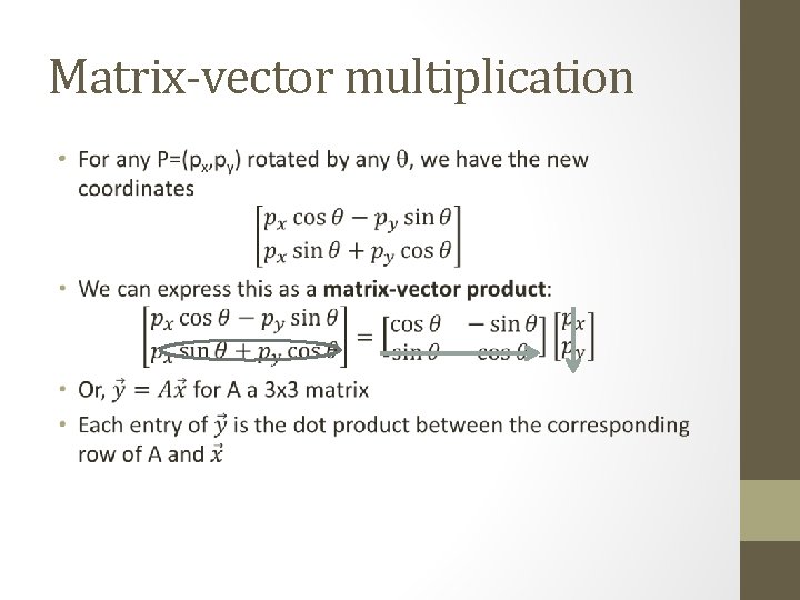 Matrix-vector multiplication • 