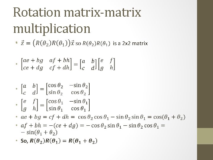 Rotation matrix-matrix multiplication • 