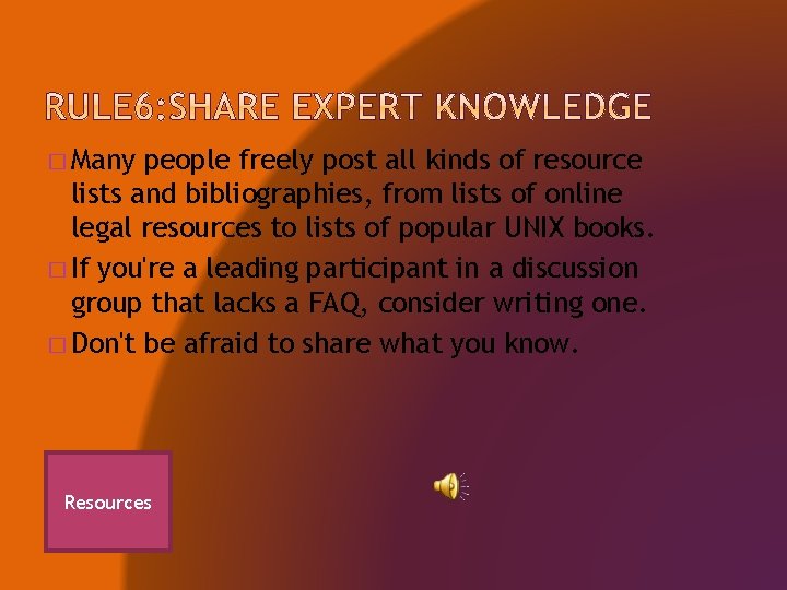 � Many people freely post all kinds of resource lists and bibliographies, from lists