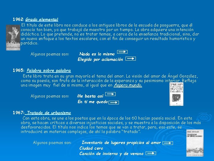 1962: Grado elemental El título de este libro nos conduce a los antiguos libros