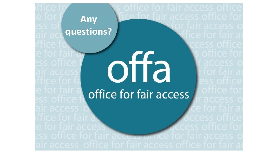 Any questions? enquiries@offa. org. uk 0117 931 7171 
