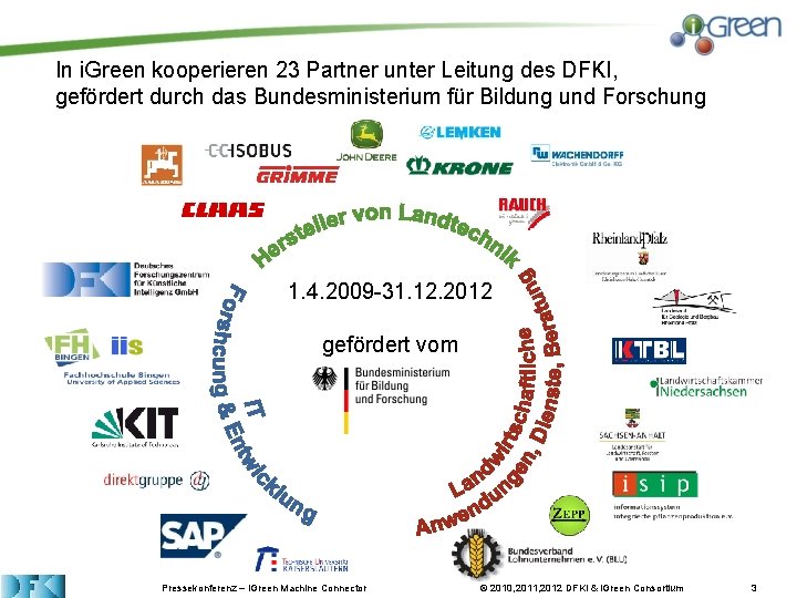 In i. Green kooperieren 23 Partner unter Leitung des DFKI, gefördert durch das Bundesministerium