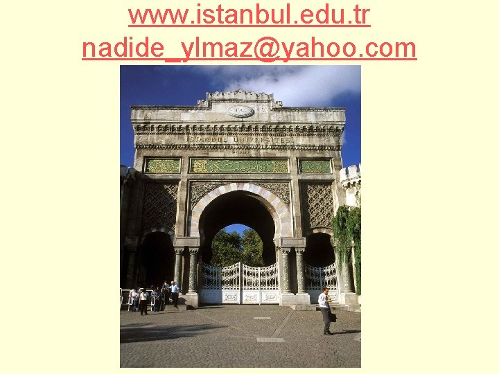 www. istanbul. edu. tr nadide_ylmaz@yahoo. com 