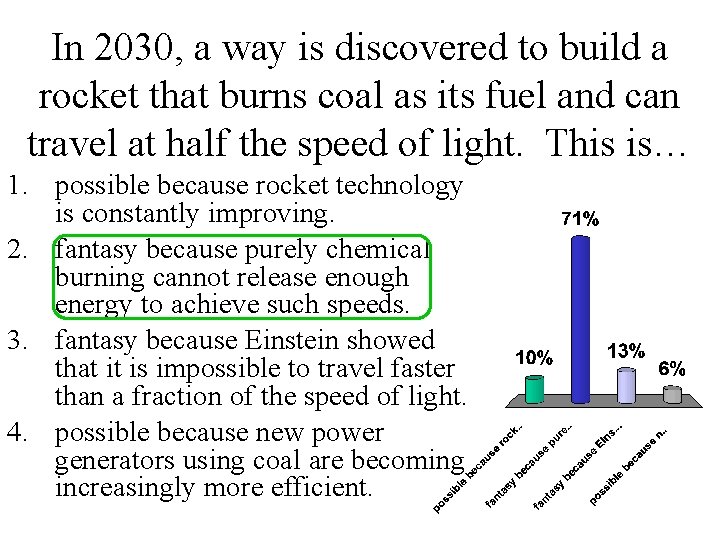In 2030, a way is discovered to build a rocket that burns coal as