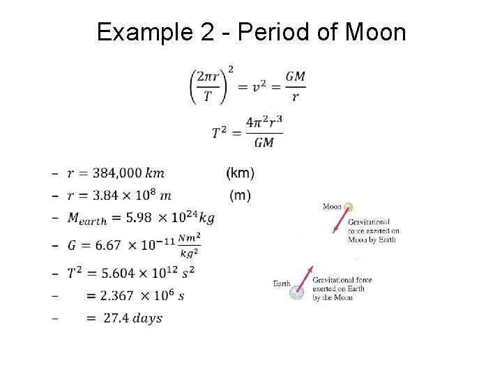 Example 2 - Period of Moon • 