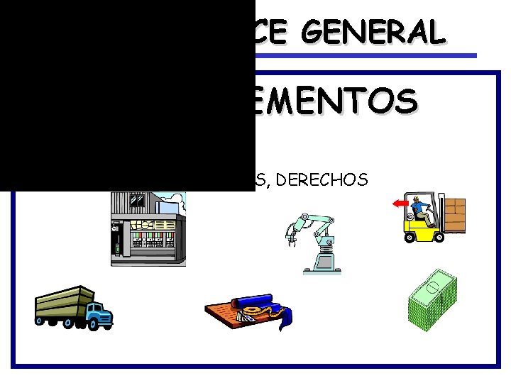 BALANCE GENERAL ELEMENTOS • ACTIVO – PROPIEDADES, BIENES, DERECHOS 