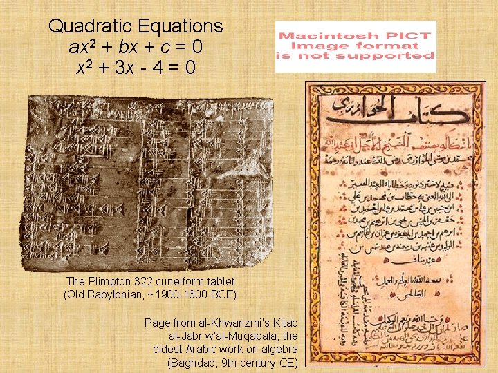 Quadratic Equations ax 2 + bx + c = 0 x 2 + 3