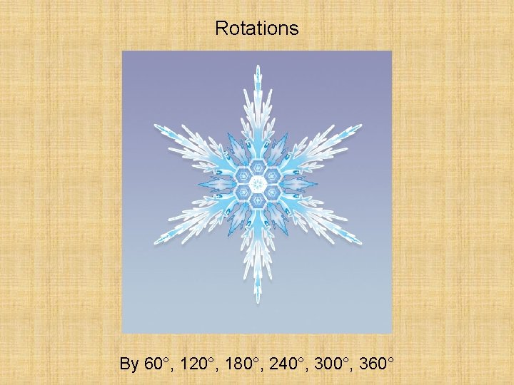 Rotations By 60°, 120°, 180°, 240°, 300°, 360° 