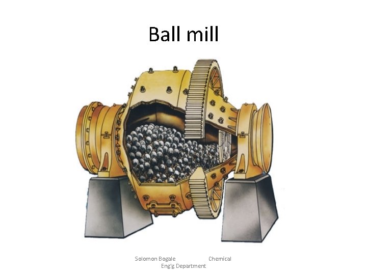 Ball mill Solomon Bogale Chemical Eng'g Department 