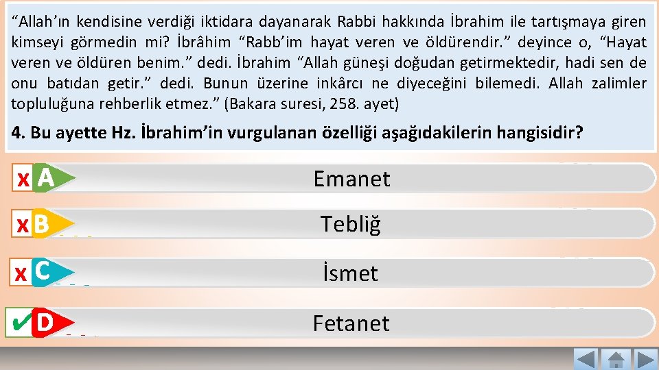 “Allah’ın kendisine verdiği iktidara dayanarak Rabbi hakkında İbrahim ile tartışmaya giren kimseyi görmedin mi? “Allah’ın kendisine verdiği iktidara dayanarak Rabbi hakkında İbrahim ile tartışmaya giren kimseyi görmedin mi?
