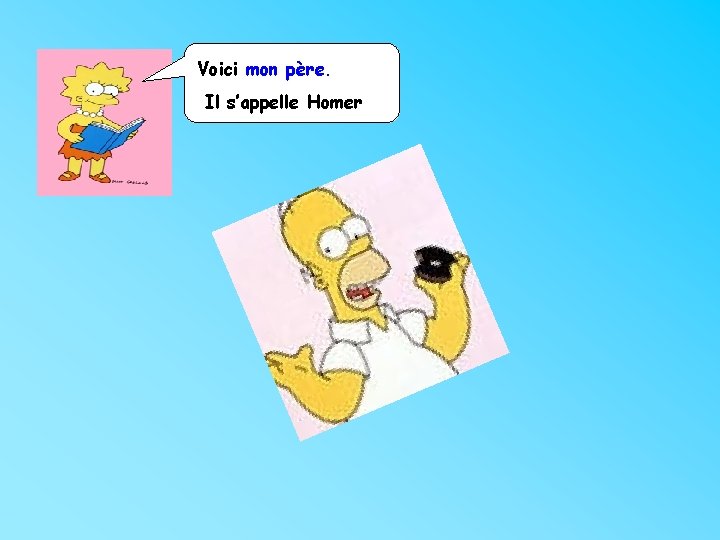 Voici mon père. Il s’appelle Homer 