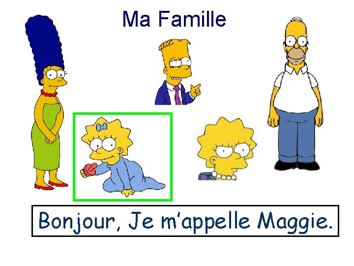 Ma Famille Bonjour, Je m’appelle Maggie. 