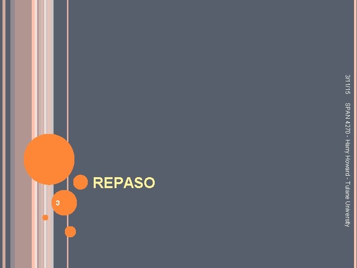 3/11/15 3 SPAN 4270 - Harry Howard - Tulane University REPASO 