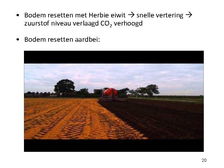  • Bodem resetten met Herbie eiwit snelle vertering zuurstof niveau verlaagd CO 2