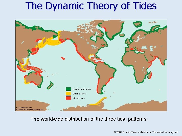 The Dynamic Theory of Tides The worldwide distribution of the three tidal patterns. ©