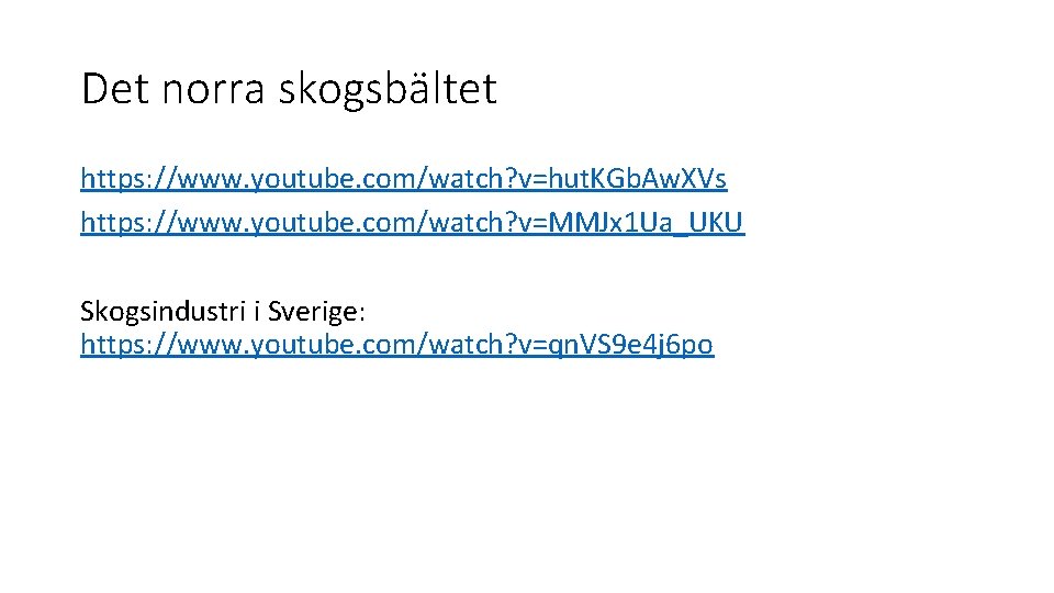 Det norra skogsbältet https: //www. youtube. com/watch? v=hut. KGb. Aw. XVs https: //www. youtube.