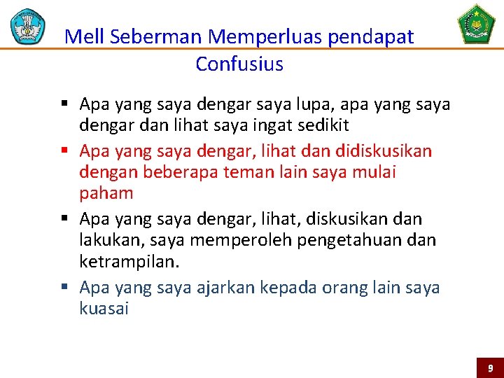 Mell Seberman Memperluas pendapat Confusius § Apa yang saya dengar saya lupa, apa yang