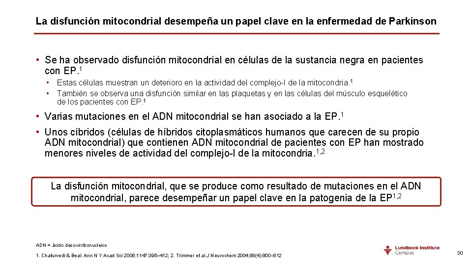 La disfunción mitocondrial desempeña un papel clave en la enfermedad de Parkinson • Se