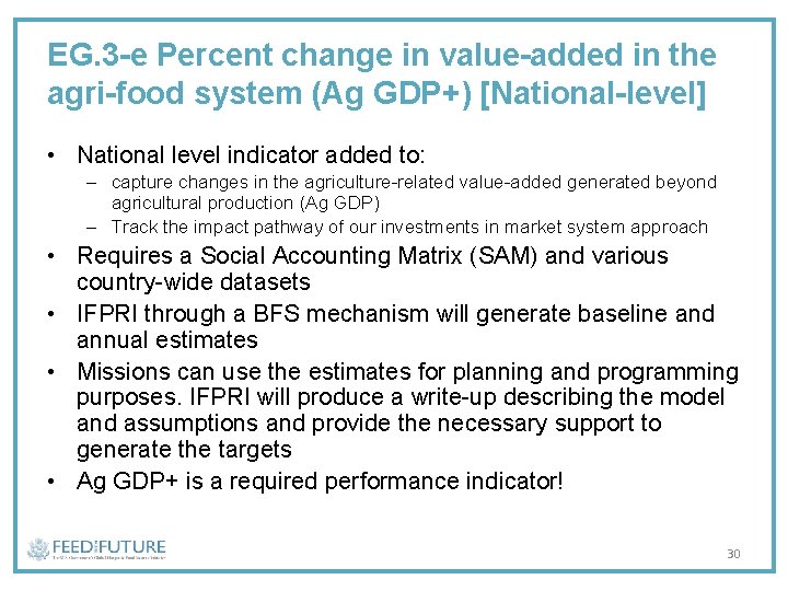 EG. 3 -e Percent change in value-added in the agri-food system (Ag GDP+) [National-level]