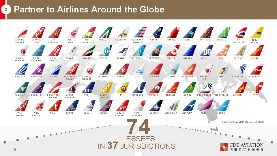 2 Partner to Airlines Around the Globe AIRASIA BERHAD AIRASIA INDIA AIR CHANGAN AIR